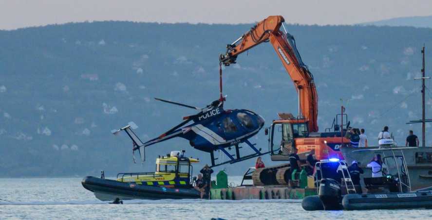 Balatonba zuhant helikopter videó