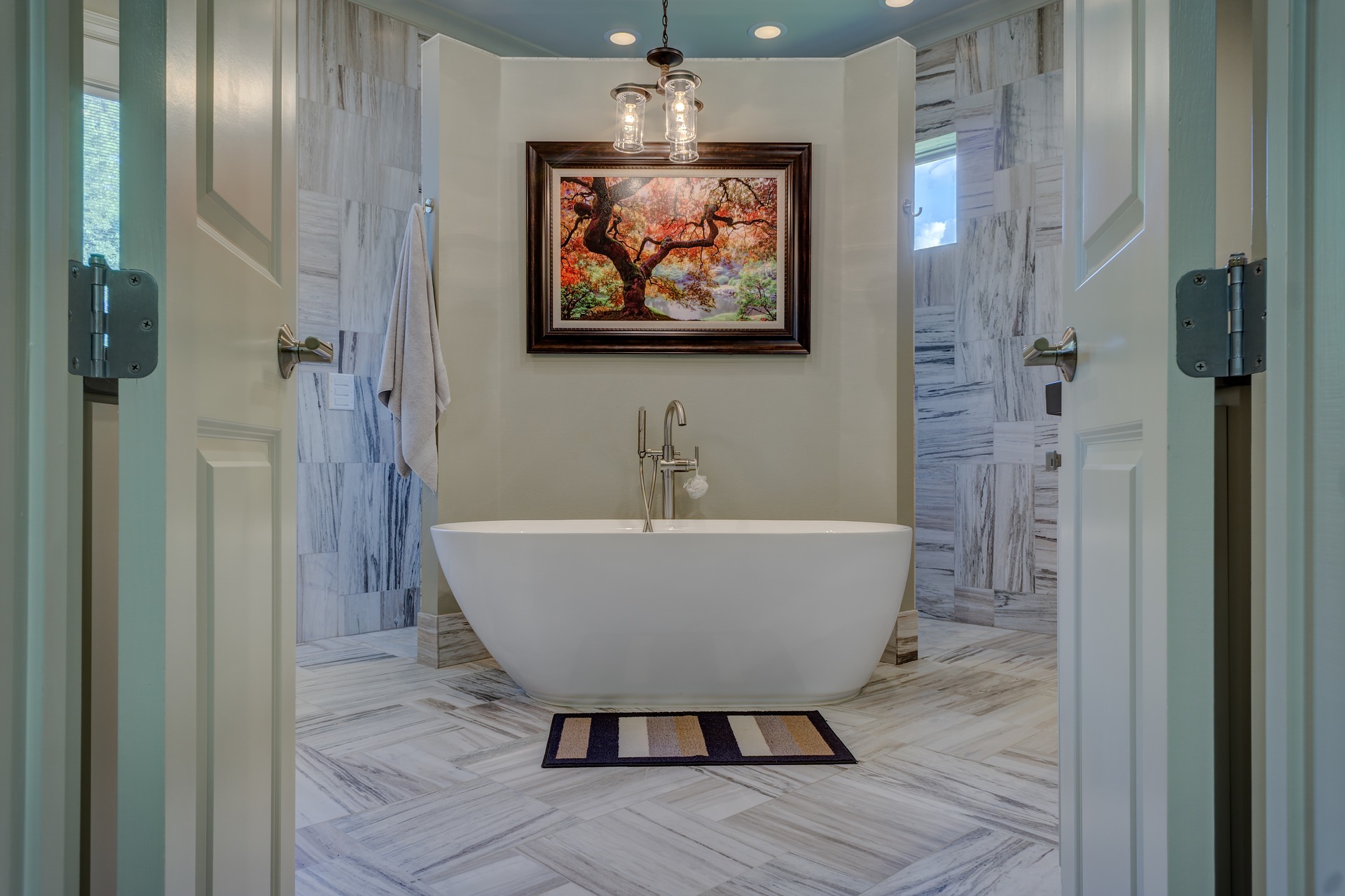 Luxus fürdőszoba klasszikus régies stílussal
